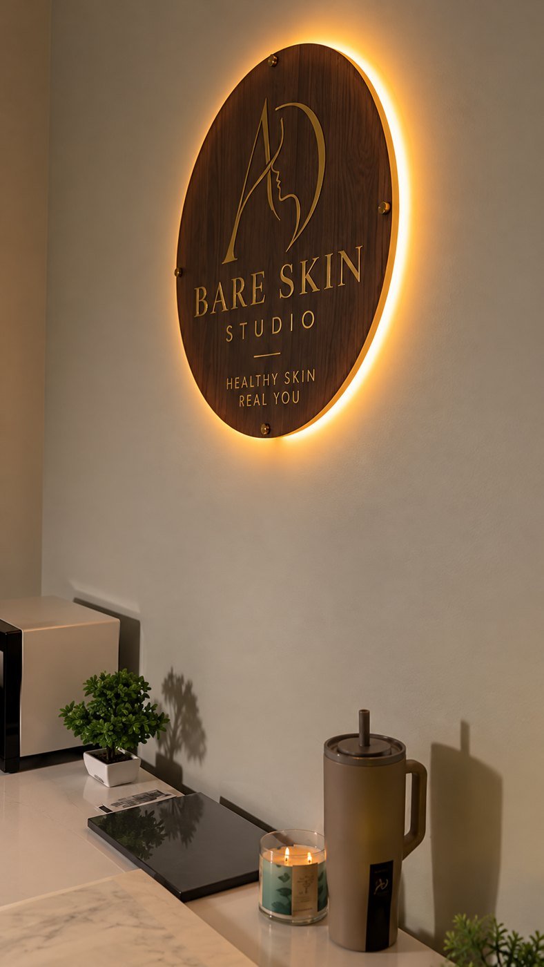 Bare Skin Studio sign